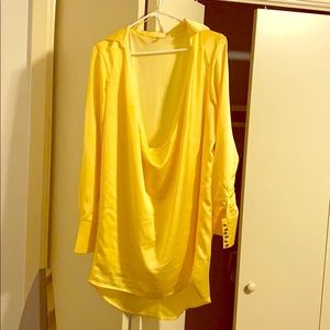 Cherry Mellow yellow shirt dress size medium used